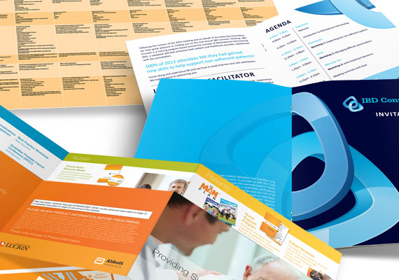 <strong>AbbVie</strong> Logos, brochures, flyers, invitations, posters, patient forms, pullup banners and exhibition stands.